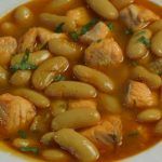 fabas con salmón