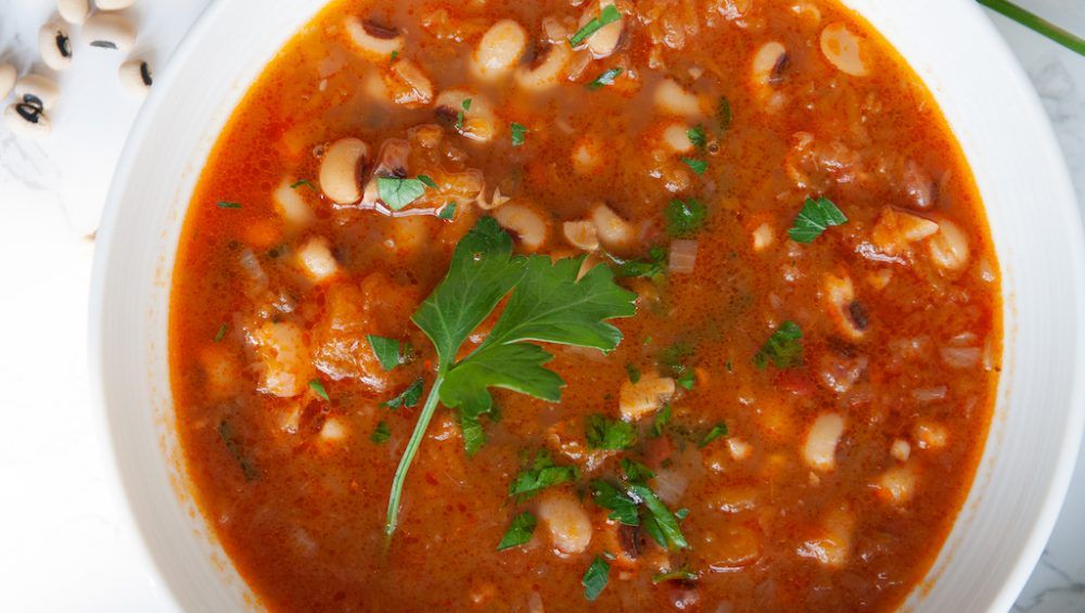 Alubia Carilla con calabaza y tomate