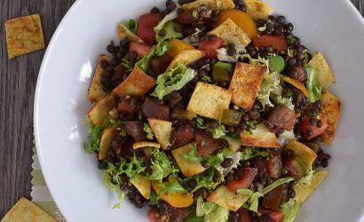 ensalada de lentejas caviar