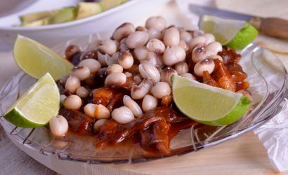 tacos de cerdo con alubias del pilar